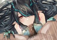 character:dusk_(arknights) dragon_horns horns in-series_category:feranmut in-series_category:sui_siblings in-series_category:yan meta:artist_request meta:source_request meta:tagme pointed_ears series:arknights // 2400x1663 // 675KB