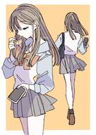 artist:yasu_urayaka brown_hair casual_clothes long_hair series:original // 2480x3508 // 722KB