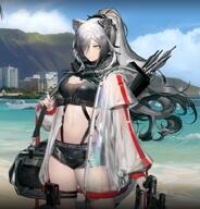 animal_ears cat_ears cat_girl character:schwarz_(arknights) in-series_category:feline in-series_category:siesta meta:in-game_screenshot series:arknights // 775x807 // 831KB