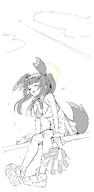 animal_ears artist:Patanda character:hibiki_(blue_archive) character:hibiki_(cheerleader)_(blue_archive) cheerleader dog_ears dog_girl dog_tail halo in-series_category:engineering_club in-series_category:millenium_science_school long_hair midriff monochrome ponytail series:blue_archive tail // 1592x3239 // 671KB