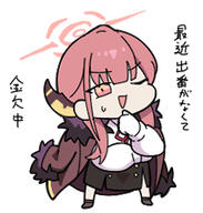 artist:nyaru character:aru_(blue_archive) demon_horns halo horns in-series_category:gehenna_academy in-series_category:problem_solver_68 japanese_text series:blue_archive // 230x241 // 47KB