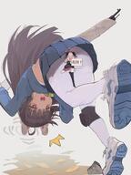 artist:abe-napori bird_girl black_hair character:koharu_(blue_archive) character:miyu_(blue_archive) chibi flushed_face halo head_wings in-series_category:justice_task_force in-series_category:make-up_work_club in-series_category:rabbit_squad in-series_category:SRT_special_academy in-series_category:trinity_general_school japanese_text long_hair pink_hair red_eyes series:blue_archive // 1536x2048 // 229KB
