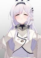 artist:its2h35 beauty_mark character:himari_(blue_archive) elf hair_accessories halo in-series_category:millenium_science_school in-series_category:super_phenomenon_task_force long_hair pointed_ears series:blue_archive white_hair // 1447x2046 // 1.1MB