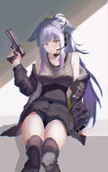 animal_ears artist:firesnakes cat_ears cat_girl character:jessica_(arknights) character:jessica_the_liberated_(arknights) green_eyes hair_accessories headphones in-series_category:blacksteel_worldwide in-series_category:columbia in-series_category:feline long_hair ponytail purple_hair series:arknights // 1250x2000 // 363KB