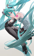 artist:blazepu blue_eyes blue_hair character:hatsune_miku long_hair series:vocaloid twin_tails // 900x1483 // 853KB