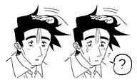 artist:hightway_420 character:sensei_(blue_archive) headpat monochrome series:blue_archive tears // 1163x700 // 44KB
