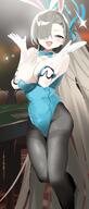 artist:fuyubone beauty_mark blonde_hair blue_eyes bunny_suit character:asuna_(blue_archive) character:asuna_(bunny)_(blue_archive) hair_covering_eye halo in-series_category:cleaning_&_clearing in-series_category:millenium_science_school leotard long_hair rabbit_ears series:blue_archive // 2894x6772 // 6.5MB