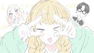 artist:kasasagi blonde_hair blue_hair character:fujita_kotone_(gakuen_idolmaster) character:juou_sena_(gakuen_idolmaster) character:producer_(idolmaster) hair_braid japanese_text long_hair series:gakuen_idolmaster series:idolmaster // 3840x2160 // 3.3MB
