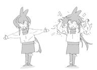 animal_ears artist:hham character:amiya_(arknights) comic in-series_category:cautus in-series_category:rhodes_island in-series_category:rim_billiton monochrome rabbit_ears rabbit_girl series:arknights // 729x526 // 34KB