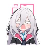 artist:mikozin character:key_(blue_archive) chibi hair_bow halo in-series_category:game_development_department in-series_category:millenium_science_school long_hair series:blue_archive white_hair // 1275x1349 // 578KB