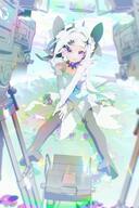 alternate_outfit artist:bmtol character:hina_(blue_archive) demon_horns hair_accessories hair_bow halo horns in-series_category:gehenna_academy in-series_category:prefect_team magical_girl mechanical_halo purple_eyes series:blue_archive white_hair // 2731x4096 // 1.1MB