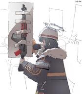 artist:kai_xin black_hair character:minori_(blue_archive) halo in-series_category:labor_party in-series_category:red_winter_federal_academy series:blue_archive // 2894x3307 // 516KB