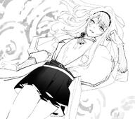 artist:rodrdo character:priestess_(arknights) in-series_category:predecessor long_hair meta:source_request monochrome series:arknights // 1251x1110 // 177KB