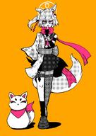 animal_ears artist:jepy character:izuna_(blue_archive) eye_liner fishnet_leggings fox_ears fox_girl fox_tail halo in-series_category:allied_hyakkiyako_academy in-series_category:ninjutsu_research_club monochrome series:blue_archive short_hair side_ponytail tail // 1451x2048 // 363KB