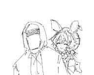 animal_ears artist:kanuluillust character:doctor_(arknights) character:dorothy_(arknights) in-series_category:columbia in-series_category:rhine_lab in-series_category:zalak monochrome series:arknights short_hair // 590x468 // 32KB