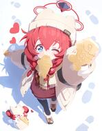 artist:Patanda blue_eyes character:maki_(blue_archive) character:maki_(camp)_(blue_archive) hair_braid halo in-series_category:millenium_science_school in-series_category:veritas pov red_hair series:blue_archive twin_tails // 3104x3987 // 3.7MB