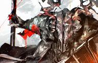 antlers artist:rokunose character:patriot_(arknights) in-series_category:reunion in-series_category:sarkaz in-series_category:wendigo series:arknights // 4096x2642 // 2.7MB