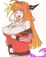 artist:dismassd character:kiryu_coco dragon_girl dragon_horns dragon_tail horns in-series_category:generation_4 in-series_category:hololive_japan long_hair orange_eyes pajamas pointed_ears purple_eyes series:hololive tail // 1162x1440 // 182KB