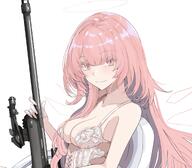 artist:ken body_wings character:lemuen_(arknights) halo in-series_category:laterano in-series_category:sankta lingerie meta:cropped meta:work-in-progress pink_eyes pink_hair series:arknights // 1791x1566 // 238KB