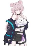 alternate_outfit animal_ears artist:ken character:lin_(arknights) in-series_category:lungmen in-series_category:zalak midriff pink_eyes pink_hair rat_ears rat_girl series:arknights // 2026x2865 // 521KB