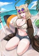 animal_ears artist:kanta character:utage_(arknights) character:utage_(summer_flowers_fa661)_(arknights) in-series_category:higashi in-series_category:nue meta:source_deprecated series:arknights swimsuit // 1448x2048 // 379KB