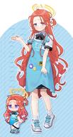 alternate_outfit artist:ichimi_(13) blue_eyes character:yuzu_(blue_archive) halo in-series_category:game_development_department in-series_category:millenium_science_school red_hair series:blue_archive // 855x1600 // 244KB