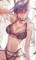 character:ch'en_(arknights) dragon_girl dragon_horns horns in-series_category:lung in-series_category:lungmen lingerie meta:artist_request meta:source_request series:arknights // 1581x2569 // 412KB