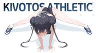 alternate_outfit artist:ammak black_hair character:kisaki_(blue_archive) english_text flushed_face grey_eyes hair_braid hair_bun halo in-series_category:genryumon in-series_category:shanhaijing_secondary_school series:blue_archive sports_wear twin_tails // 8000x4385 // 5.1MB