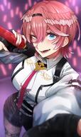 artist:karakarashin bird_girl blue_hair character:takane_lui head_wings in-series_category:hololive_japan in-series_category:holox pink_hair pov series:hololive short_hair // 661x1111 // 133KB