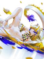 artist:iumu character:shu_(arknights) dragon_girl dragon_horns dragon_tail eye_liner green_eyes hair_accessories hair_bun horns in-series_category:feranmut in-series_category:sui_siblings in-series_category:yan long_hair pointed_ears pov series:arknights tail teasing white_hair // 1229x1648 // 1.7MB