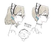 artist:kawatiw brown_eyes brown_hair character:akane_(blue_archive) character:doodle_sensei_(blue_archive) character:sensei_(blue_archive) glasses halo in-series_category:cleaning_&_clearing in-series_category:millenium_science_school japanese_text meta:source_deprecated series:blue_archive short_hair // 1258x975 // 120KB