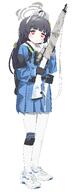 artist:fuyubone black_hair character:miyu_(blue_archive) halo in-series_category:rabbit_squad in-series_category:SRT_special_academy long_hair red_eyes series:blue_archive // 3331x8529 // 1.3MB