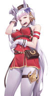 animal_ears artist:SaMA character:gold_ship horse_ears horse_girl horse_tail long_hair red_eyes series:uma_musume:_pretty_derby tail white_hair // 2128x4054 // 2.1MB