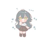 artist:ksn-yakisoba casual_clothes character:tsukimura_temari_(gakuen_idolmaster) chibi green_eyes green_hair long_hair series:gakuen_idolmaster series:idolmaster // 2048x2048 // 70KB