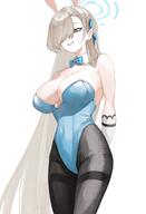 artist:kawatiw beauty_mark blonde_hair blue_eyes bunny_suit character:asuna_(blue_archive) character:asuna_(bunny)_(blue_archive) eye_liner hair_covering_eye halo high-cut_leotard in-series_category:cleaning_&_clearing in-series_category:millenium_science_school leotard long_hair meta:source_deprecated rabbit_ears series:blue_archive sweaty // 1399x2048 // 160KB