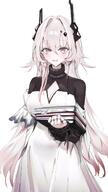 artist:neko_no_yochu character:theresa_(arknights) demon_horns dress horns in-series_category:babel in-series_category:kazdel in-series_category:sarkaz long_hair pink_eyes pink_hair series:arknights // 674x1200 // 102KB