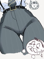 artist:ganen_sun_yo character:doodle_sensei_(blue_archive) character:hiromi_(blue_archive) character:sensei_(blue_archive) halo high-waisted_pants in-series_category:dorm_supervisory_unit in-series_category:wild_hunt_academy_of_arts pants series:blue_archive // 2999x3999 // 2.3MB