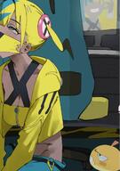 artist:lonk_link brown_skin character:canari_(pokemon) face_mask fellatio meta:animated meta:cropped series:pokemon two-tone_hair // 902x1280 // 11MB