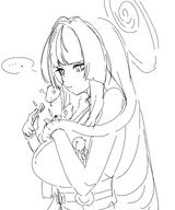 artist:kyurosuku beauty_mark character:azami_(blue_archive) halo in-series_category:allied_hyakkiyako_academy in-series_category:nature's_beauty_club long_hair meta:work-in-progress monochrome series:blue_archive two-tone_hair // 2542x3045 // 504KB